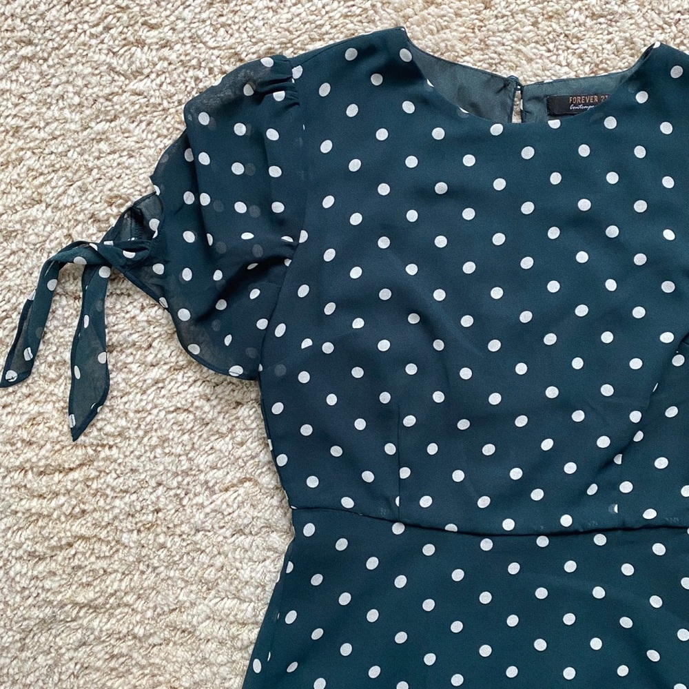 polka dot print maxi dress